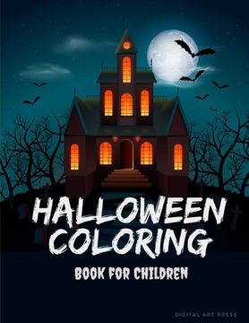 portada Halloween Coloring Book For Children: Painting books for Children and kids in special time with spooky and horror ghost, mummy, vampire and little wit (in English)