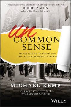 portada Uncommon Sense: Investment Wisdom Since the Stock Market's Dawn (en Inglés)