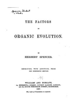 portada The Factors of Organic Evolution