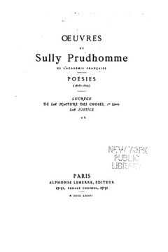 portada Oeuvres de Sully Prudhomme - Poésies