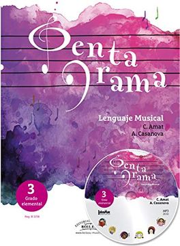portada Amat y Casanova - Pentagrama Lenguaje Musical 3º Grado Elemental (Inc. Cd) Ed. Castellano (Nueva Edicion
