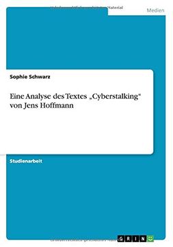 portada Eine Analyse des Textes „Cyberstalking" von Jens Hoffmann (German Edition)