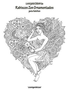 portada Livro Para Colorir de Rabiscos zen Ornamentados Para Adultos (en Portugués)