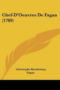 portada Chef-D'Oeuvres De Fagan (1789) (en Francés)