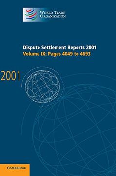portada Dispute Settlement Reports 2001: Pages 4049-4693 v. 9 (World Trade Organization Dispute Settlement Reports) (en Inglés)