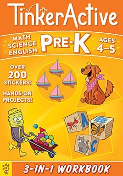 portada Tinkeractive Pre-K 3-In-1 Workbook: Math, Science, English Language Arts (Tinkeractive Workbooks) (in English)