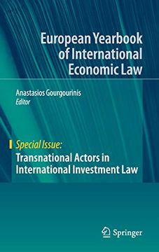 portada Transnational Actors in International Investment law (European Yearbook of International Economic Law) (en Inglés)