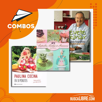 portada Pack Cupcakes Cookies y Macarrons Rustico + Paulina Cocina en 30 Minutos + Atrevete a Cocinar