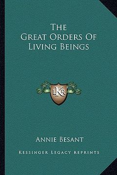 portada the great orders of living beings (en Inglés)