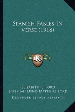 portada spanish fables in verse (1918) (in English)