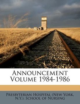 portada announcement volume 1984-1986