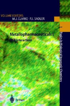 portada metallopharmaceuticals i: dna interactions (in English)