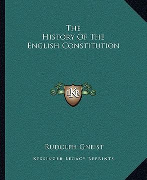 portada the history of the english constitution (en Inglés)