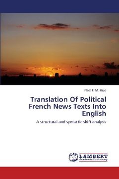 portada Translation of Political French News Texts Into English