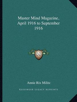 portada master mind magazine, april 1916 to september 1916 (en Inglés)