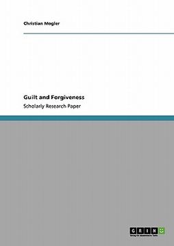 portada guilt and forgiveness (en Inglés)