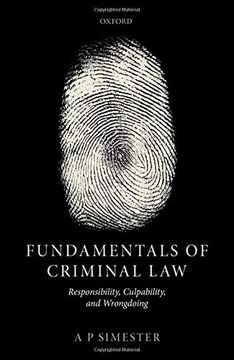 portada Fundamentals of Criminal Law: Responsibility, Culpability, and Wrongdoing (en Inglés)