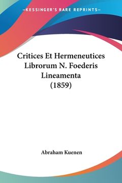 portada Critices Et Hermeneutices Librorum N. Foederis Lineamenta (1859) (en Latin)