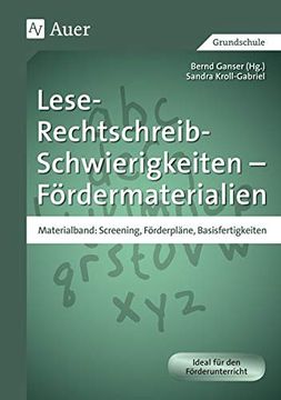 portada Lese-Rechtschreib-Schwierigkeiten - Fördermaterialien. Materialband: Screening, Förderpläne, Basisfertigkeiten (en Alemán)