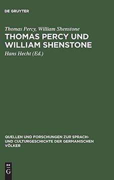 portada Thomas Percy und William Shenstone (Quellen und Forschungen zur Sprach- und Culturgeschichte Der) (in English)