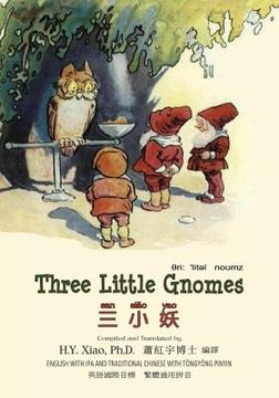 portada Three Little Gnomes (Traditional Chinese): 08 Tongyong Pinyin with IPA Paperback B&w