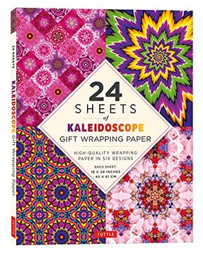 portada 24 Sheets of Kaleidoscope Gift Wrapping Paper: High-Quality 18 x 24" (45 x 61 cm) Wrapping Paper 