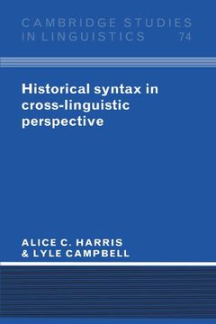 portada Historical Syntax in Cross-Linguistic Perspective Paperback (Cambridge Studies in Linguistics) (en Inglés)
