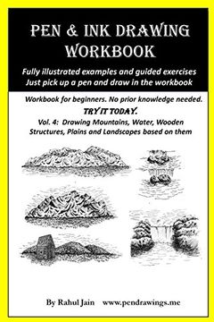 portada Pen and ink Drawing Workbook vol 4: Learn to Draw Pleasing pen & ink Landscapes (Pen and ink Workbooks) 