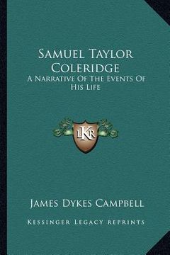 portada samuel taylor coleridge: a narrative of the events of his life (en Inglés)