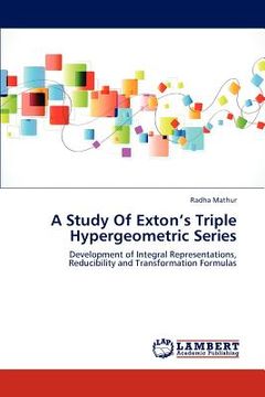 portada a study of exton's triple hypergeometric series (en Inglés)