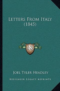 portada letters from italy (1845) (en Inglés)