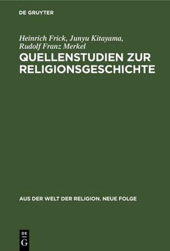 portada Quellenstudien zur Religionsgeschichte (en Alemán)
