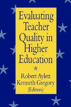 portada evaluating teacher quality in higher education (en Inglés)