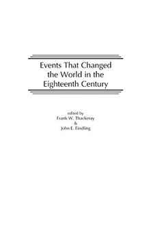 portada Events That Changed the World in the Eighteenth Century (The Greenwood Press "Events That Changed the World" Series) 
