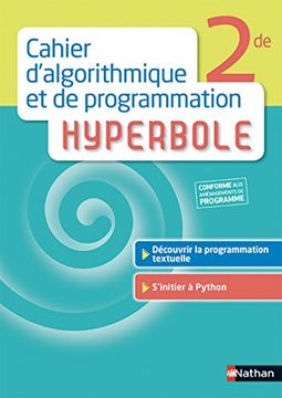 portada Cahier D'algorithmique et de Programmation Hyperbole 2de