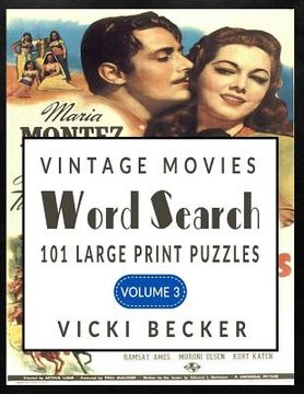 portada Vintage Movies Word Search: 101 Large Print Word Search Puzzles