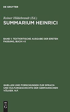 portada Summarium Heinrici, Band 1, Textkritische Ausgabe der Ersten Fassung, Buch i-x 