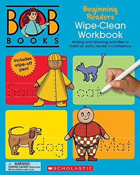 portada Bob Books - Wipe-Clean Workbook: Beginning Readers | Phonics, Ages 4 and up, Kindergarten (Stage 1: Starting to Read) (in English)