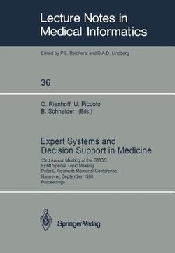 portada expert systems and decision support in medicine: 33rd annual meeting of the gmds, efmi special topic meeting, peter l. reichertz memorial conference, (en Alemán)