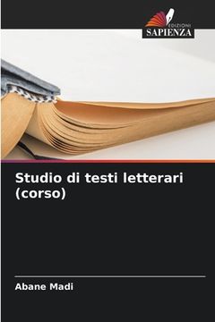 portada Studio di testi letterari (corso) (in Italian)