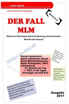 portada Der Fall MLM: Multi-Level-Marketing, Netzwerk-Marketing, Direktvertriebe: Abzocke oder Chance? (en Alemán)