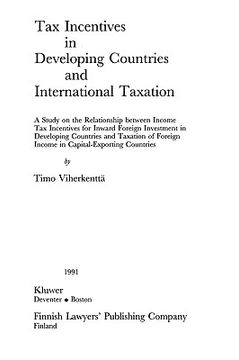 portada tax incentives in developing countries and international taxation (in English)