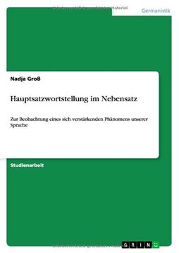 portada Hauptsatzwortstellung im Nebensatz (German Edition)