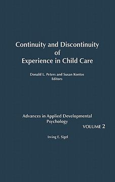 portada continuity and discontinuity of experience in child care (in English)
