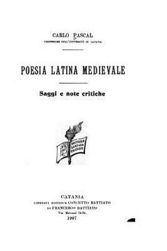 portada Poesia Latina Medievale, Saggi E Note Critiche (en Italiano)
