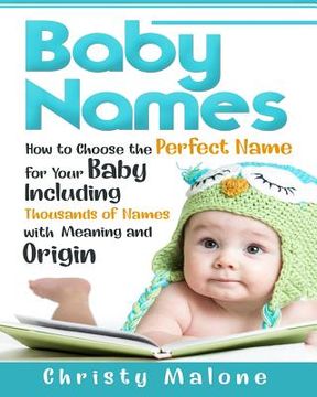 portada Baby Names: How to Choose the Perfect Name for Your Baby Including Thousands of Names with Meaning and Origin (en Inglés)