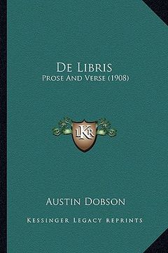 portada de libris: prose and verse (1908) (en Inglés)