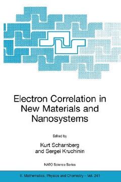 portada electron correlation in new materials and nanosystems