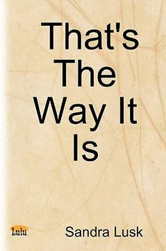 portada that's the way it is (en Inglés)