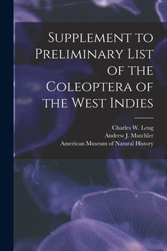 portada Supplement to Preliminary List of the Coleoptera of the West Indies (en Inglés)